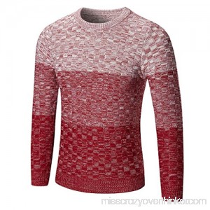 MISYAA Tank Tops for Men Long Sleeve Color Match Shirt Stripes Sweater Sport Shirt Sweatshirt Tank Mens Tops Red B07MW6CV7N